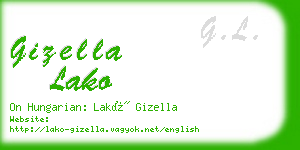 gizella lako business card